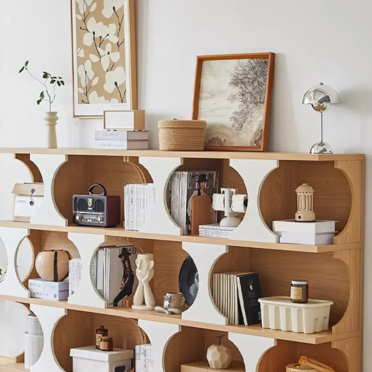 Wooden Cubitac Modern Display Cabinet with Shelves