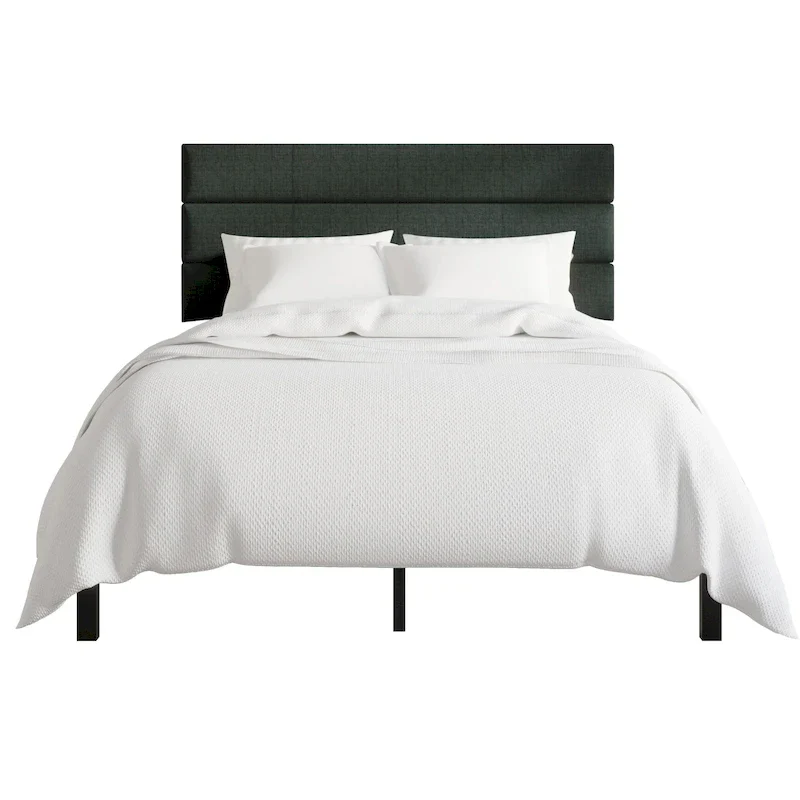 CraftPorch Contemporary Woven Linen Fabric Upholstered Platform Bed