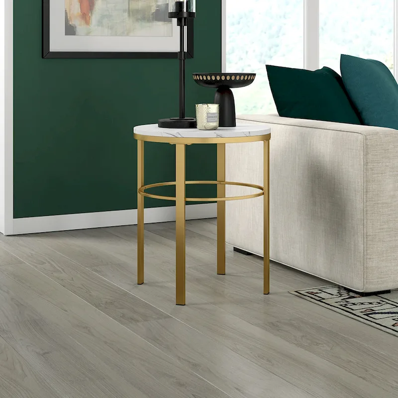 Gaia 20 Wide Round Side Table with Faux Marble Top