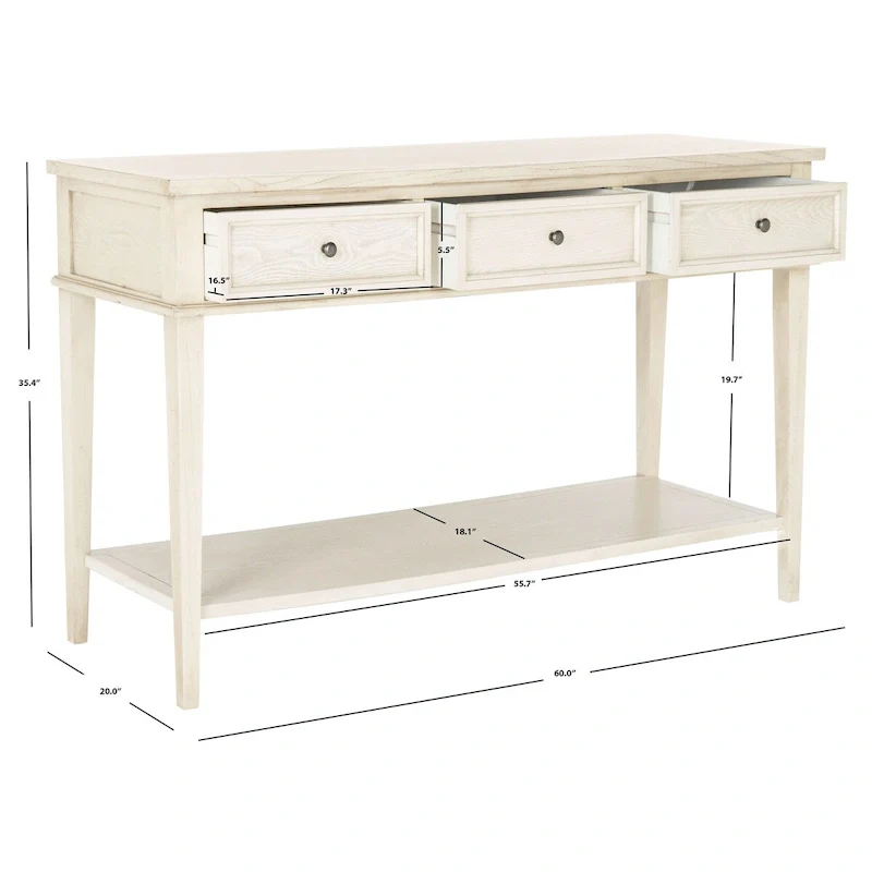 SAFAVIEH Thea Sepia Console - 60 x 20 x 35.4 - 60Wx20Dx35H