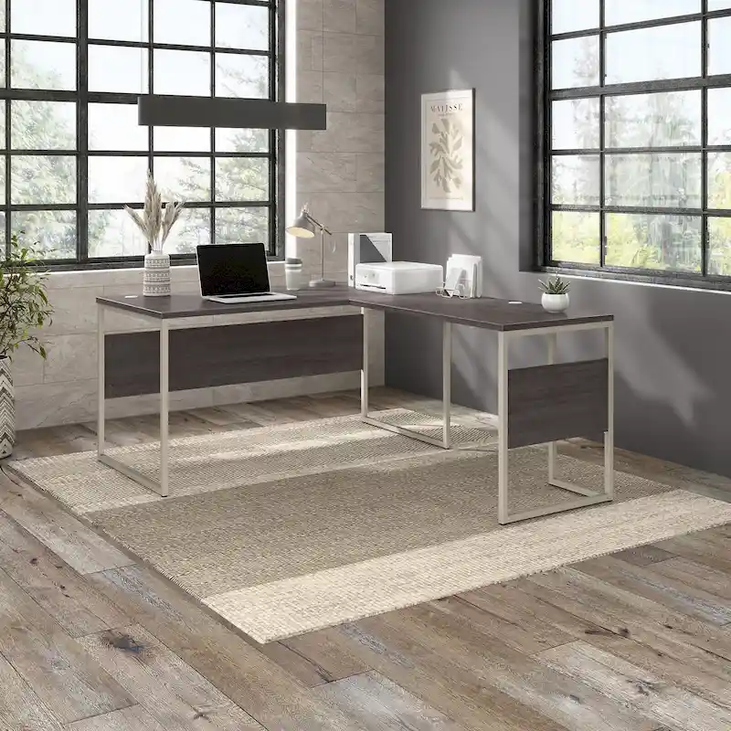 Hybrid 60W x 30D L Shaped Table Desk by Bush Business Furniture