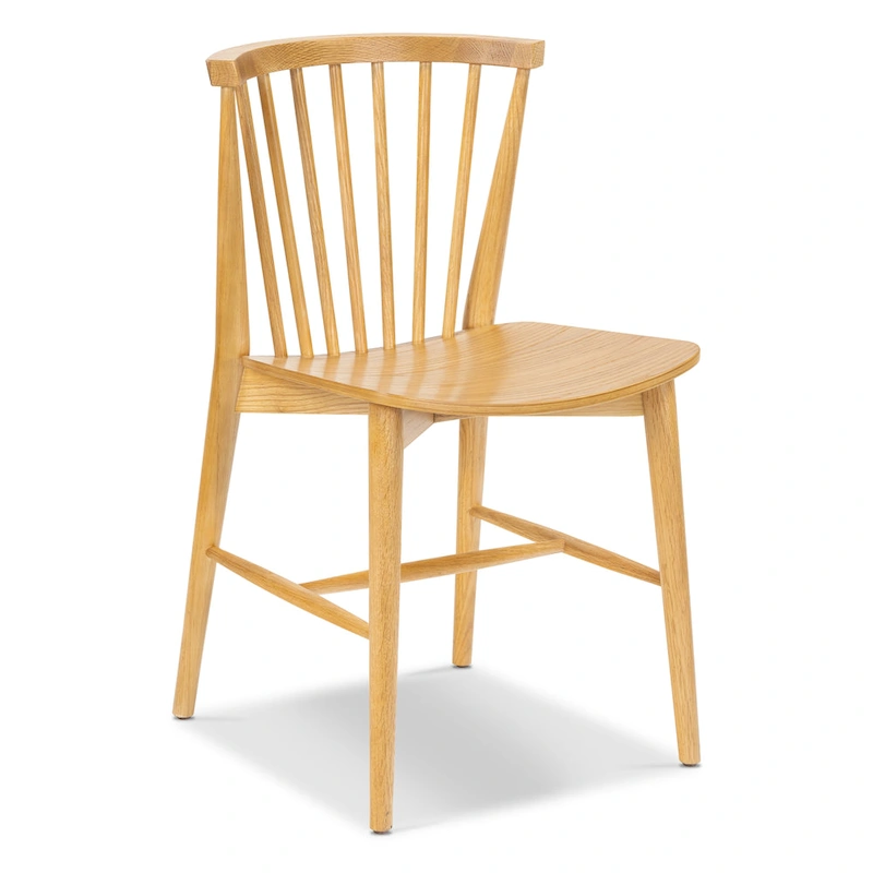 Poly & Bark Ligna Dining Chair - Spindled Bark with Solid Wood Frame