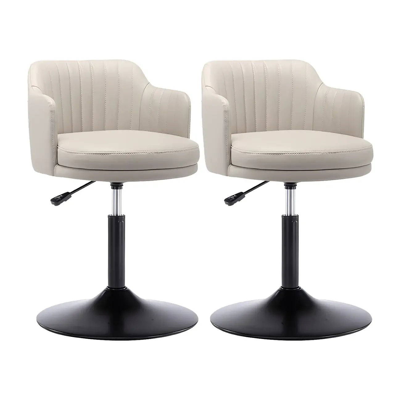 Modern Leather Armrests Swivel Adjustable Bar Stool