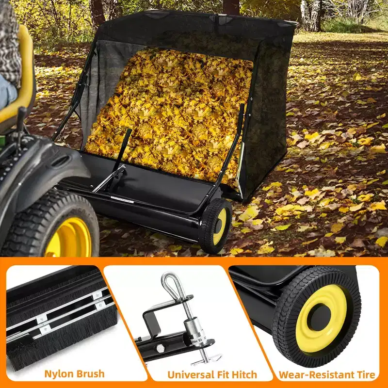 50 Inch Lawn Sweeper Tow Behind with Adjustable Height