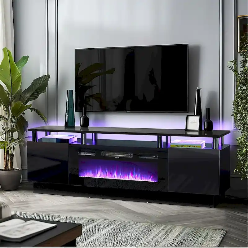 70 Fireplace TV Stand with 36 Electric Fireplace