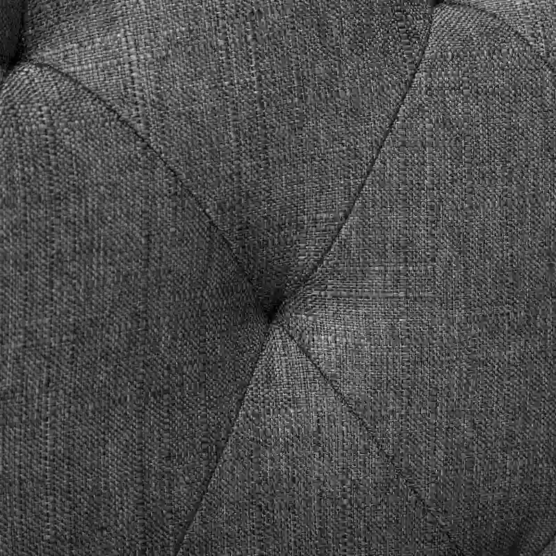 Fabric Upholstery High Back Tufted Parson Dining Chairs and Black Legs Set of 2