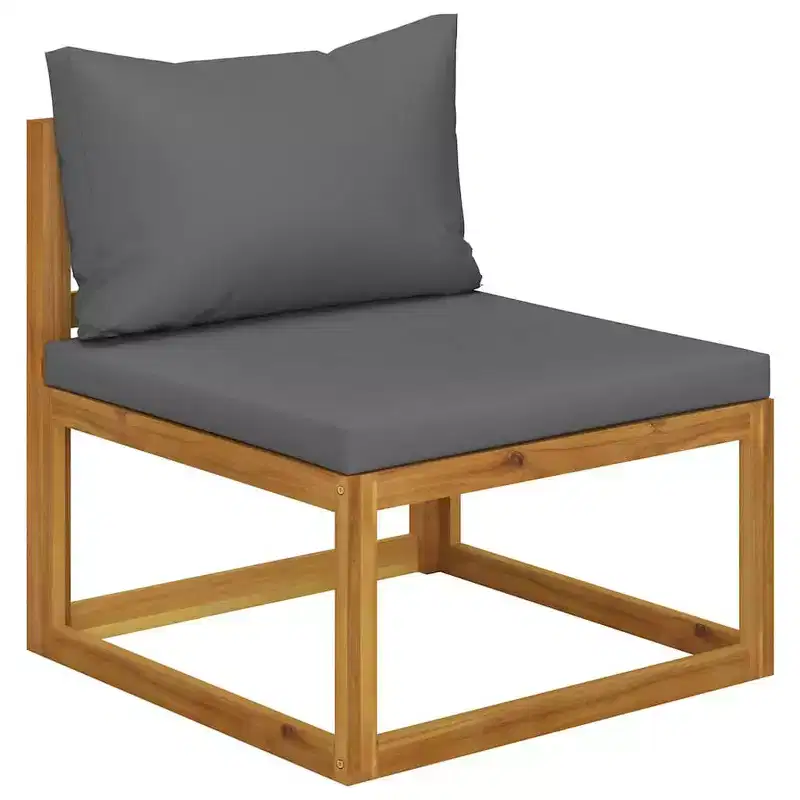 vidaXL Modular Garden Lounge Set with Cushions in Solid Acacia Wood