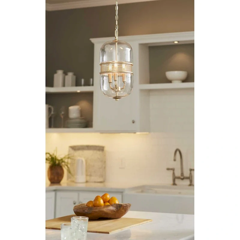 Progress Lighting Cayce 3 Light 9  Wide Taper Candle Mini Pendant