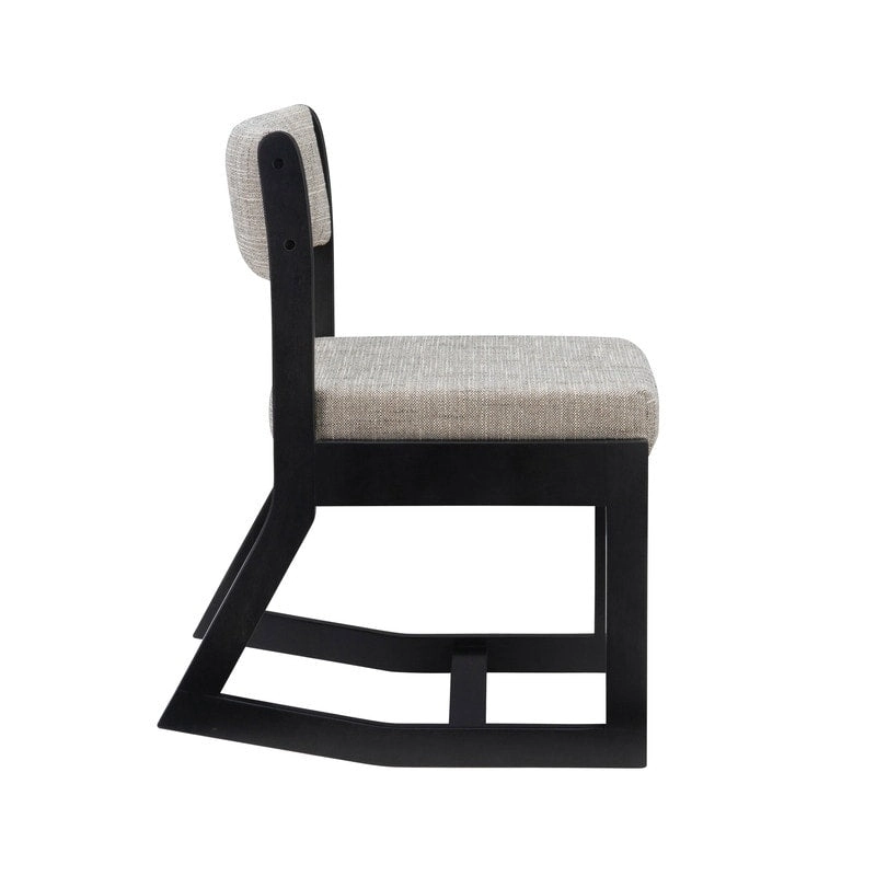 Clyde Solid Wood Black Sled Base Accent Chair