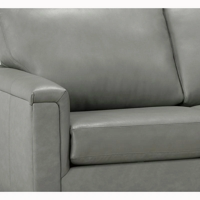 Malibu L-shaped Top-grain Leather Sectional Sofa - 122.5 x 85 x 36.5 x 35