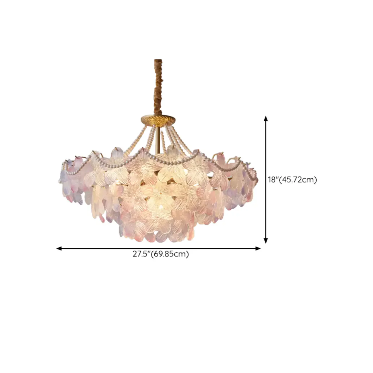 Modern Tier Round Flower Crystal Chandelier