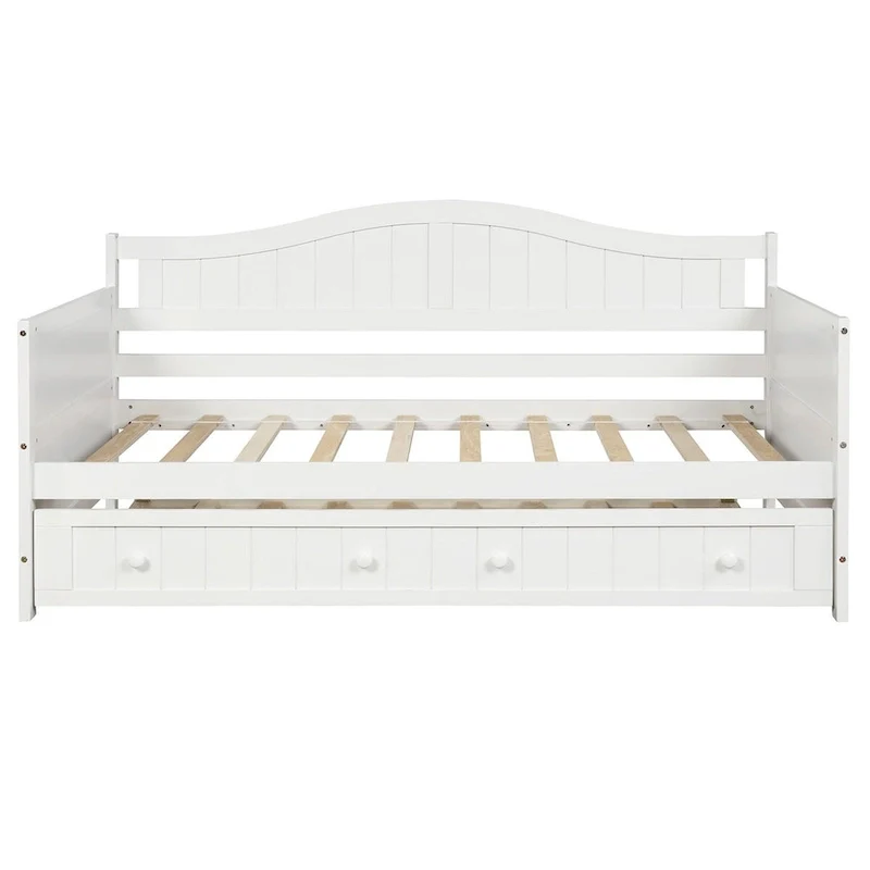High-Quality Pine Twin Daybed with Trundle, Sofa Bed