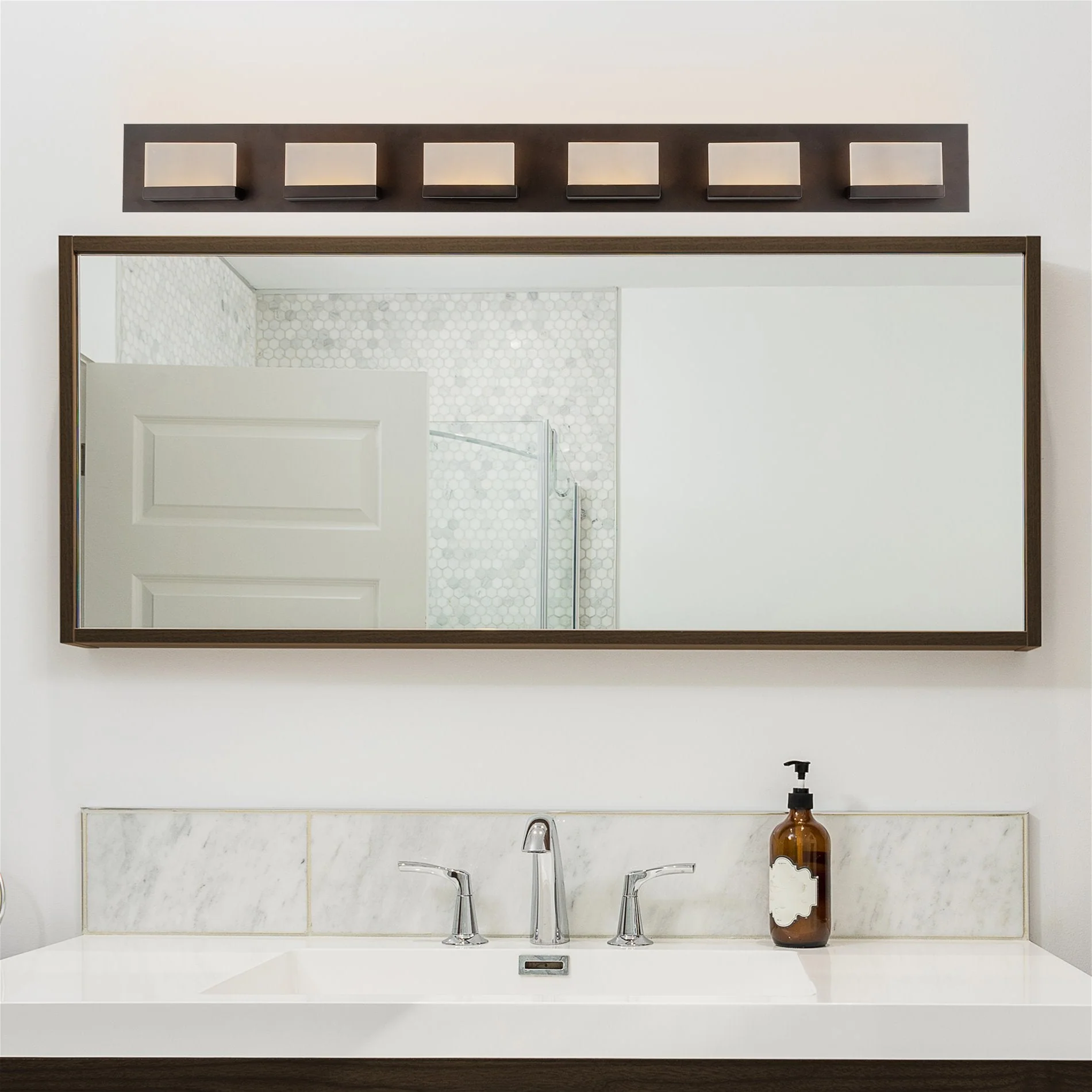 Everett 48 Modern 6-Light 60W Integrated LED (360W eq.) Bathroom / Vanity Light