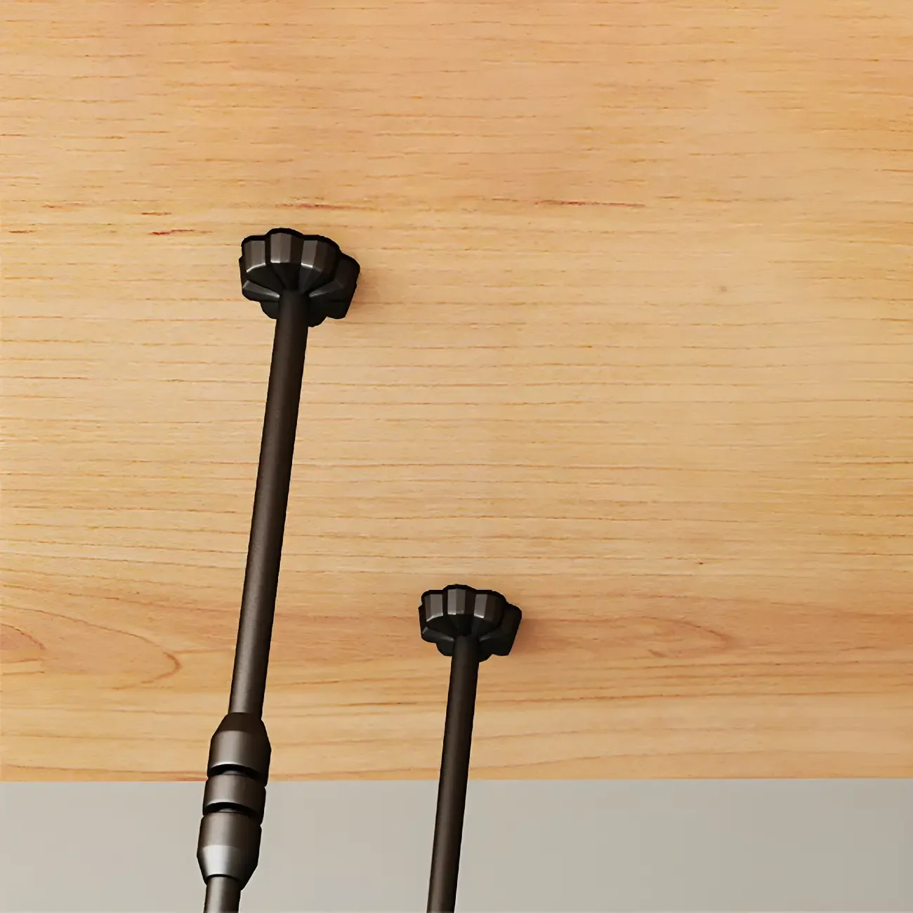 Industrial Metal Hanging Wine Rack with Glass Holder