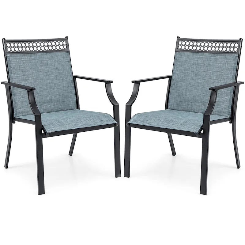 Patio Chairs with All Weather Breathable Fabric High