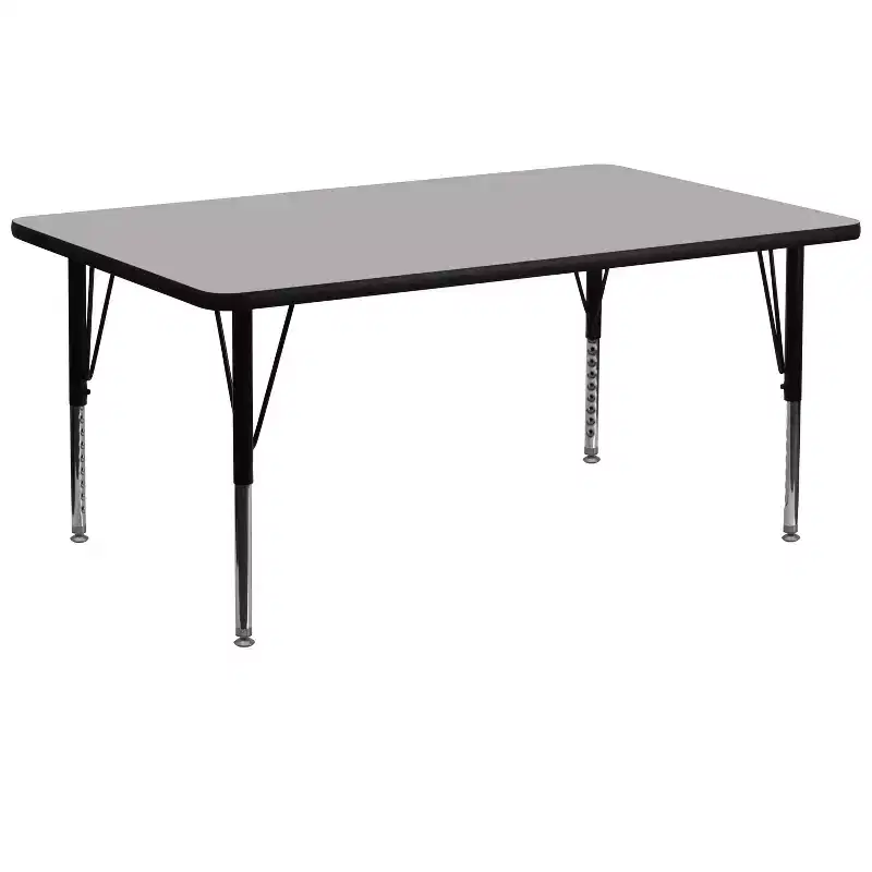Flash Furniture 30''W x 72''L Rectangular Thermal Laminate Activity Table - Height Adjustable Short Legs