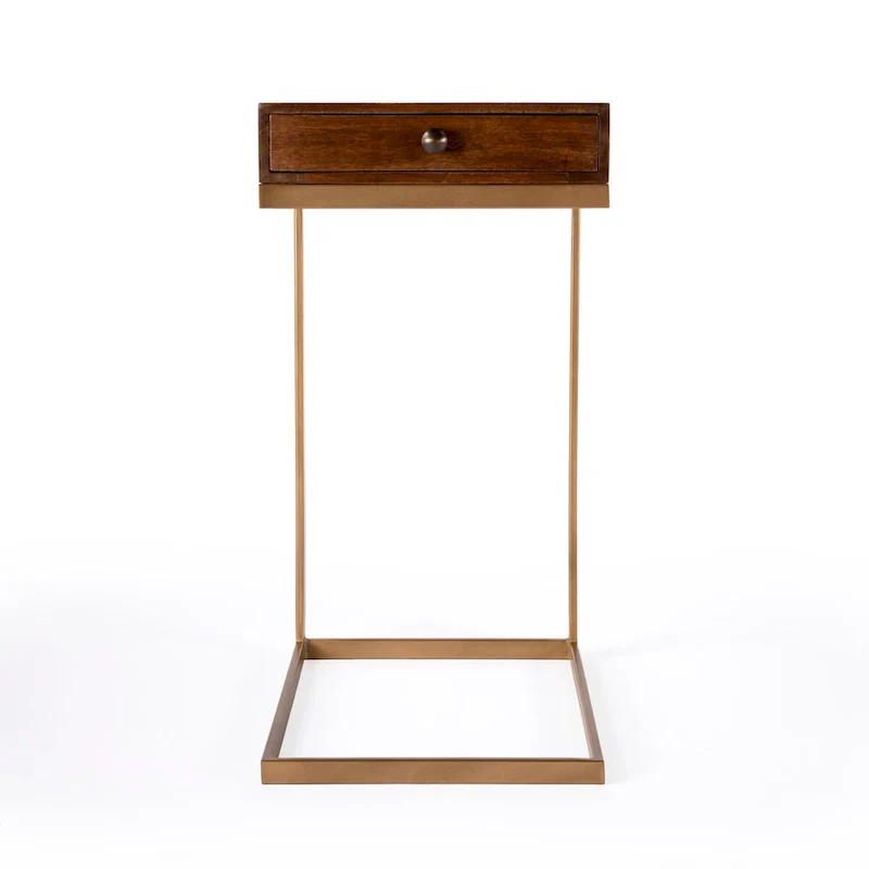 Alec 1 Drawer C Shaped End Table