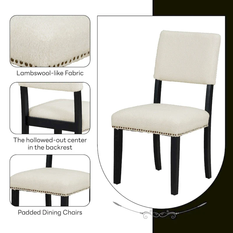 Modern 5-Piece Round Dining Table Set Pedestal Kitchen Table Set with 4 Upholstered Dining Chairs