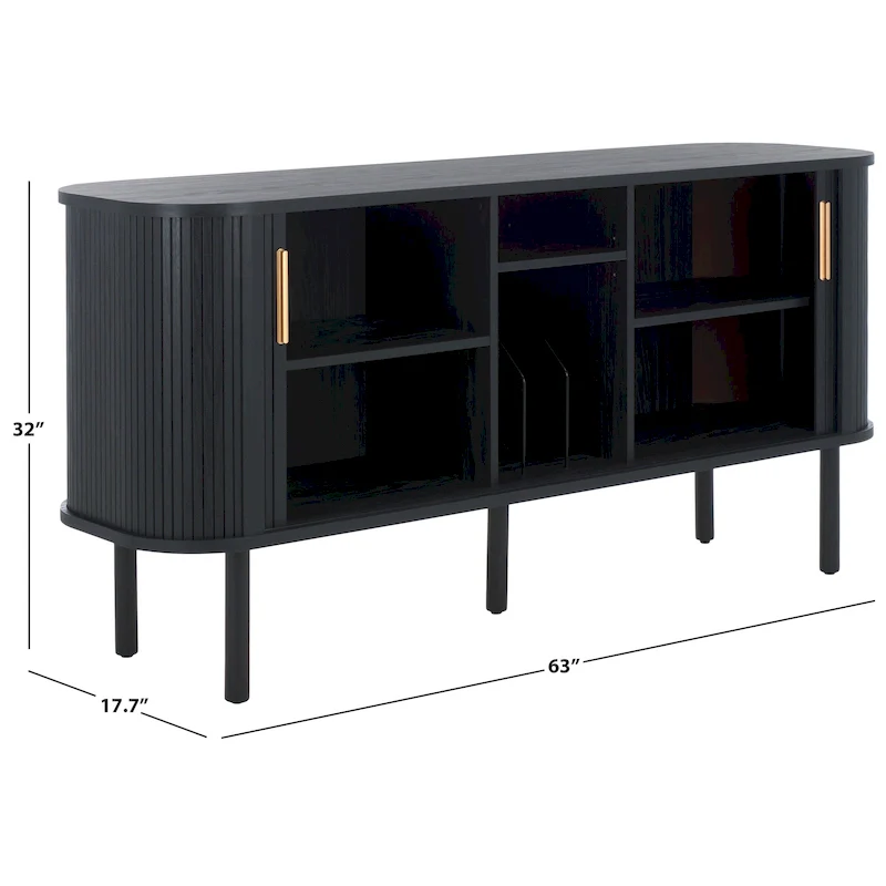 2 Tambour Door Sideboard/Media Stand. - 63Wx18Dx32H
