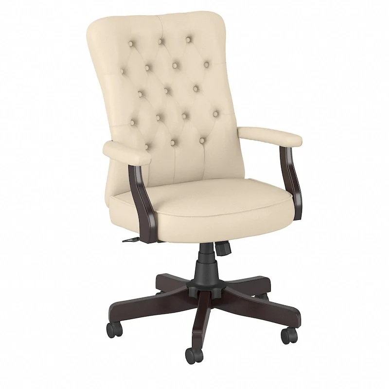 Key West High Back Tufted Office Chair with Arms by Bush Furniture