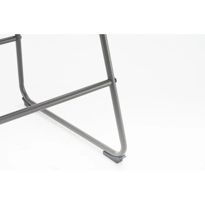 Black Faux Leather Counter Stool with Low Back