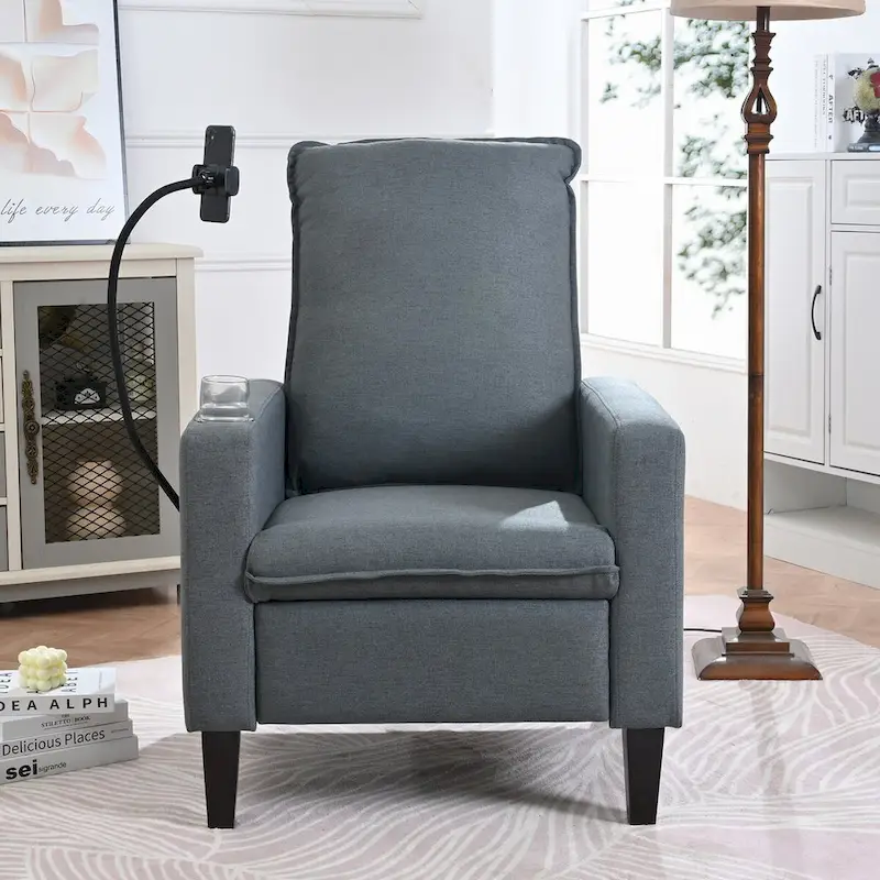Recliner Chairs for Adults,Adjustable Recliner Sofa with Mobile Phone Holder & Cup Holder