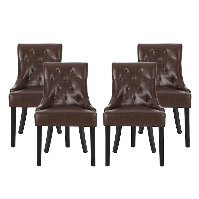 Cheney Tufted Dining Chairs (Set of 4) by Christopher Knight Home