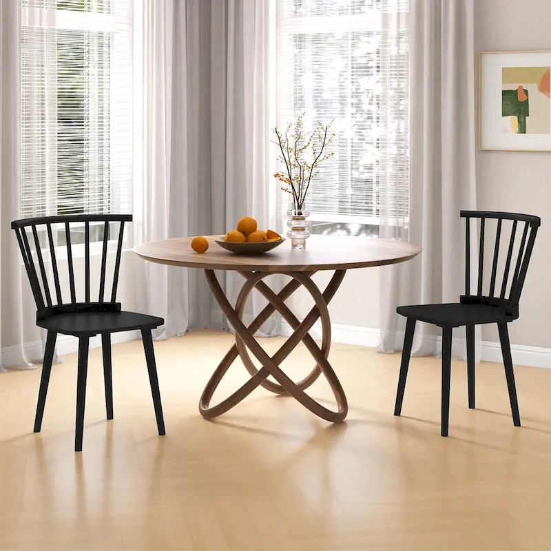 Windsor High Spindle Back Wood Dining Chair