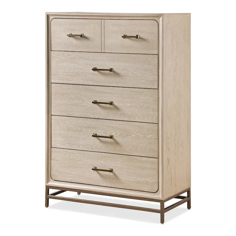 Furniture of America Drayden Transitional Oak Solid Wood 3-Piece Chest and 2 Nightstand Bedroom Set