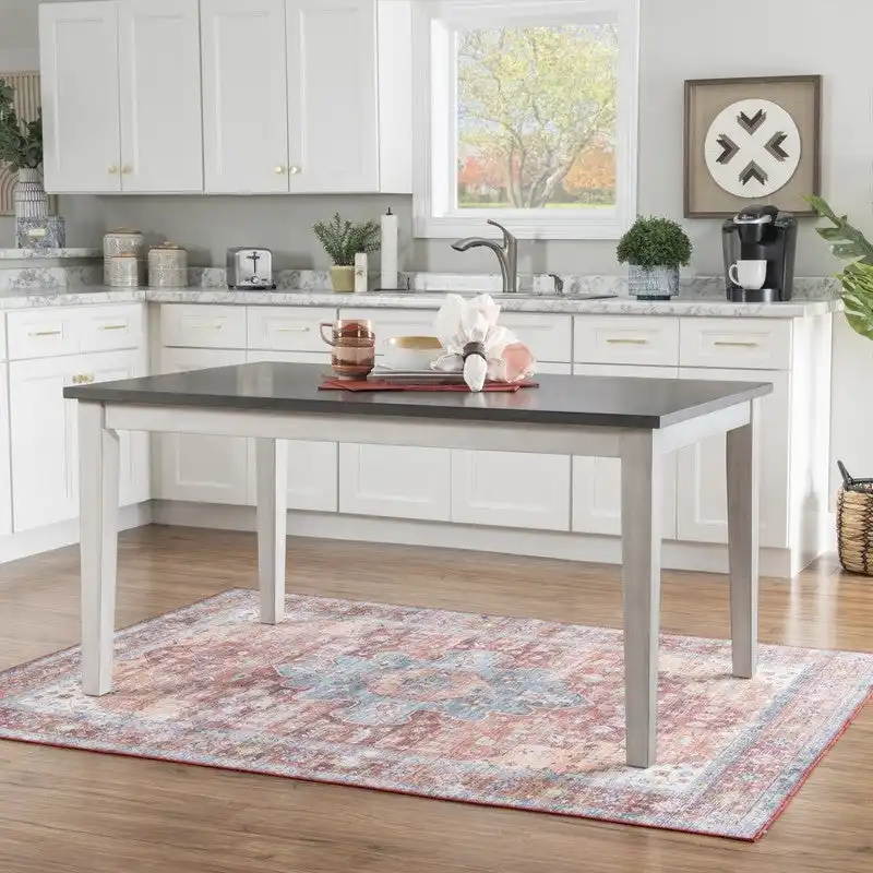 McKee 7-piece White Farmhouse Dining Set