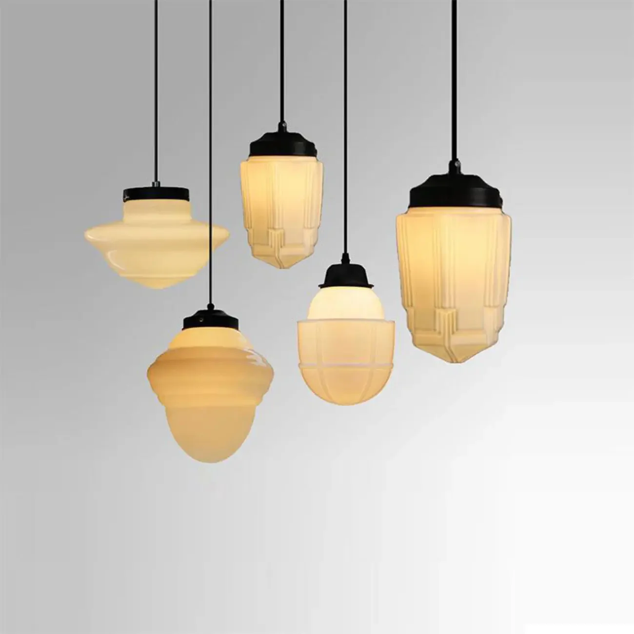 Modern Frosted Glass LED bedside pendant lamp in Hazelnut Tone