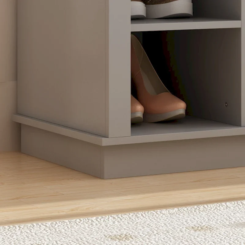 Cubby Wide Hall Tree With Bench Coat Hook 17.3 D x 39.8 W x 67.1 H