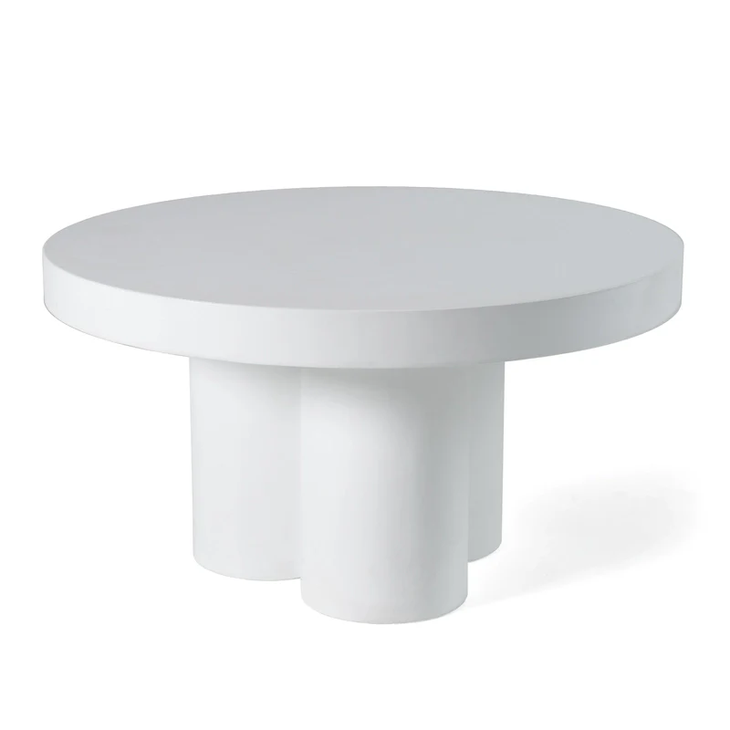 Modrest Bruni Modern White Concrete Coffee Table