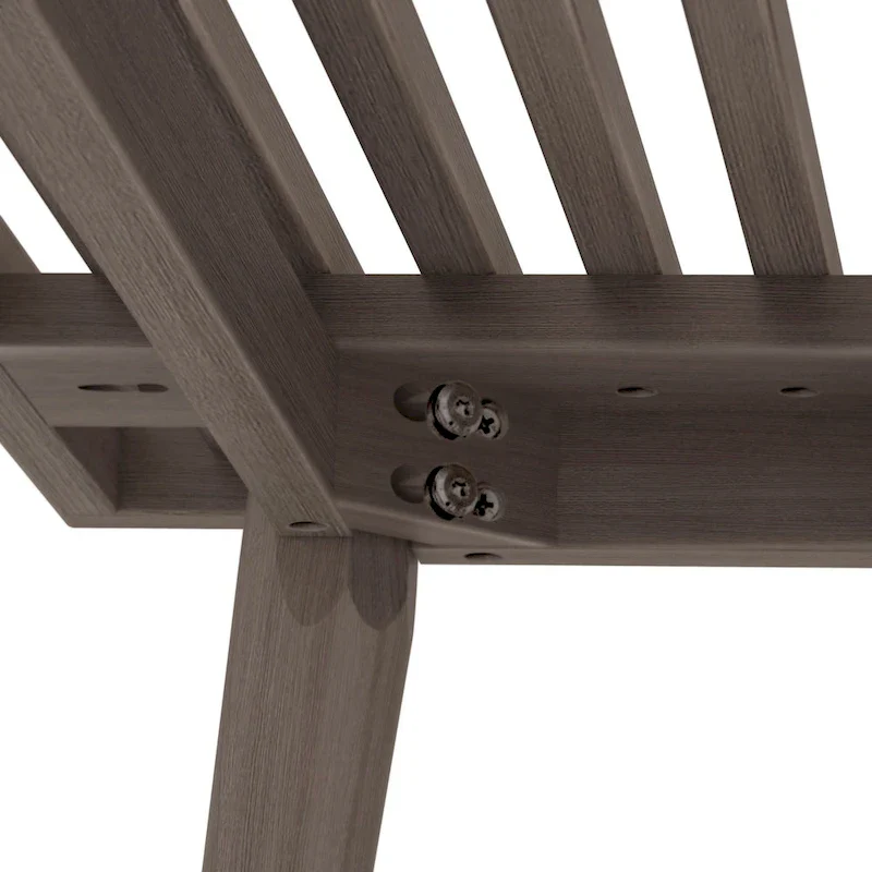 Mid Century Double Wood Entryway Bench - 56.3 L x 16.5 W x 17.5 H