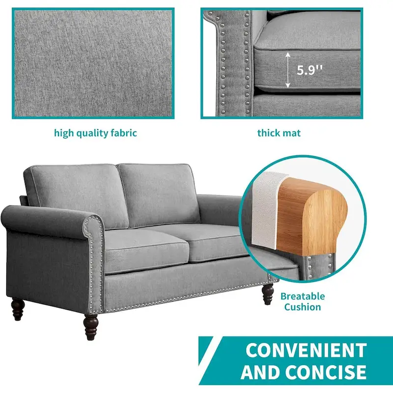 Mixoy Modern Sofa, Loveseat