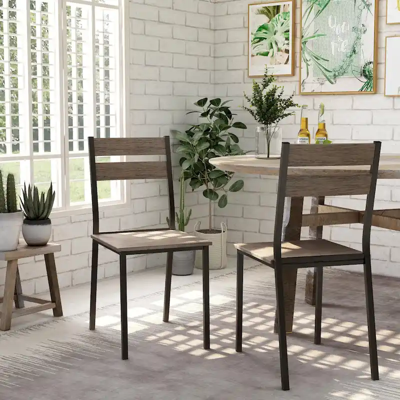 Carbon Loft Maggio Industrial Antique Rustic Side Chairs (Set of 2)