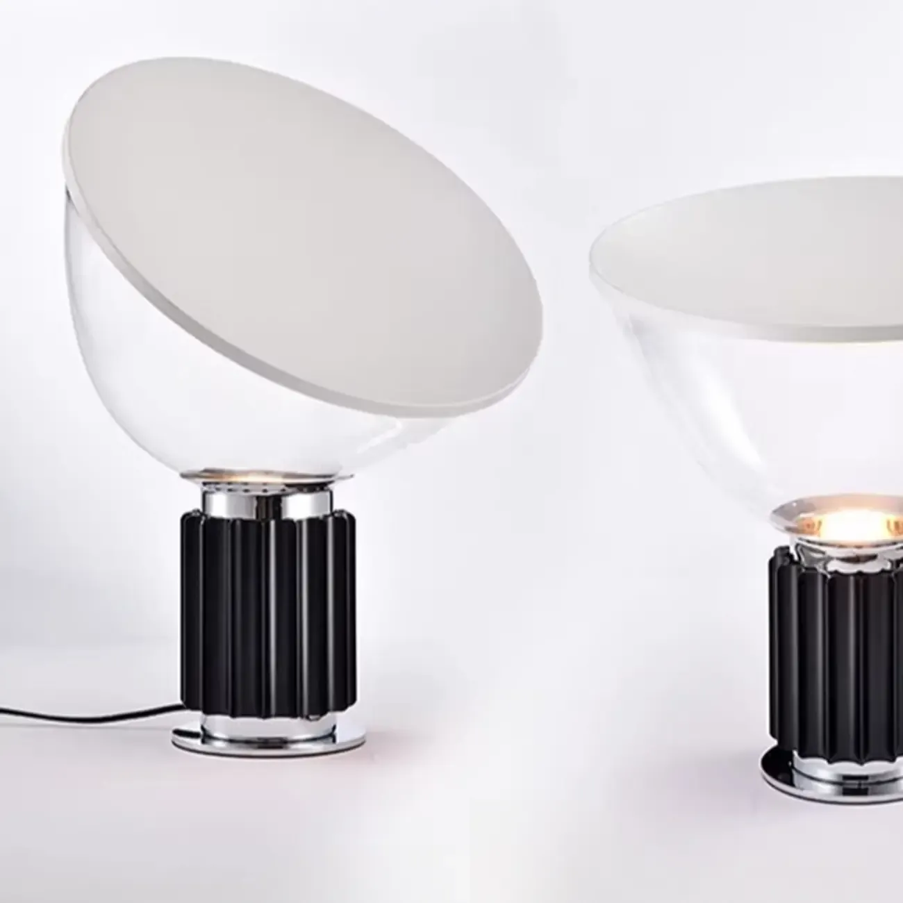 Modern Glass Dome Table Lamp with LED Options