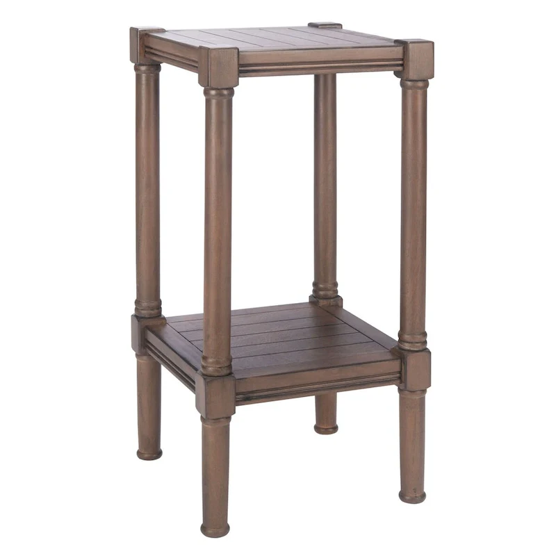 Square Accent Table - Pine Wood - 13.8