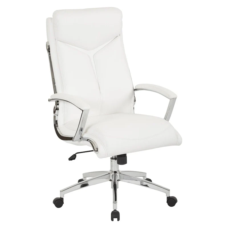 Work Smart Executive Faux Leather High Back Chair