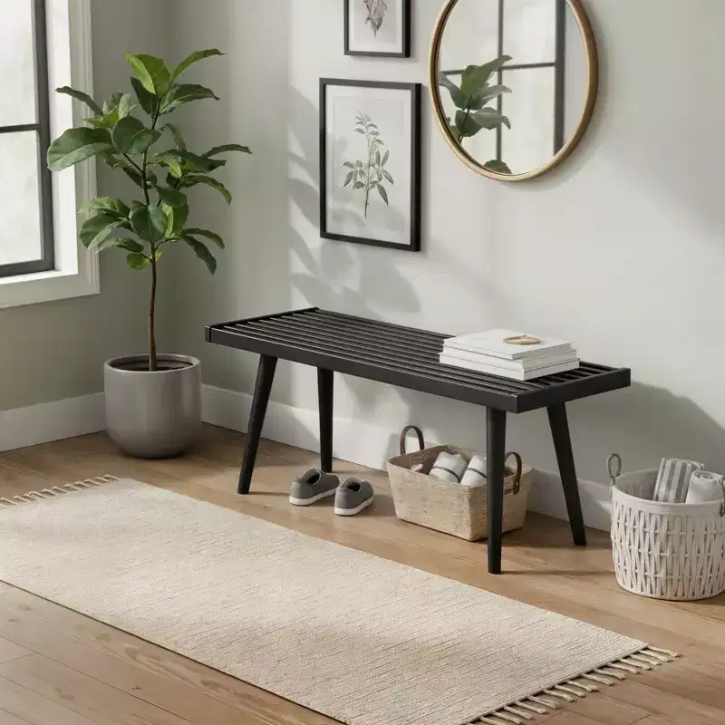 Mid-Century Modern Twin-Size Bench