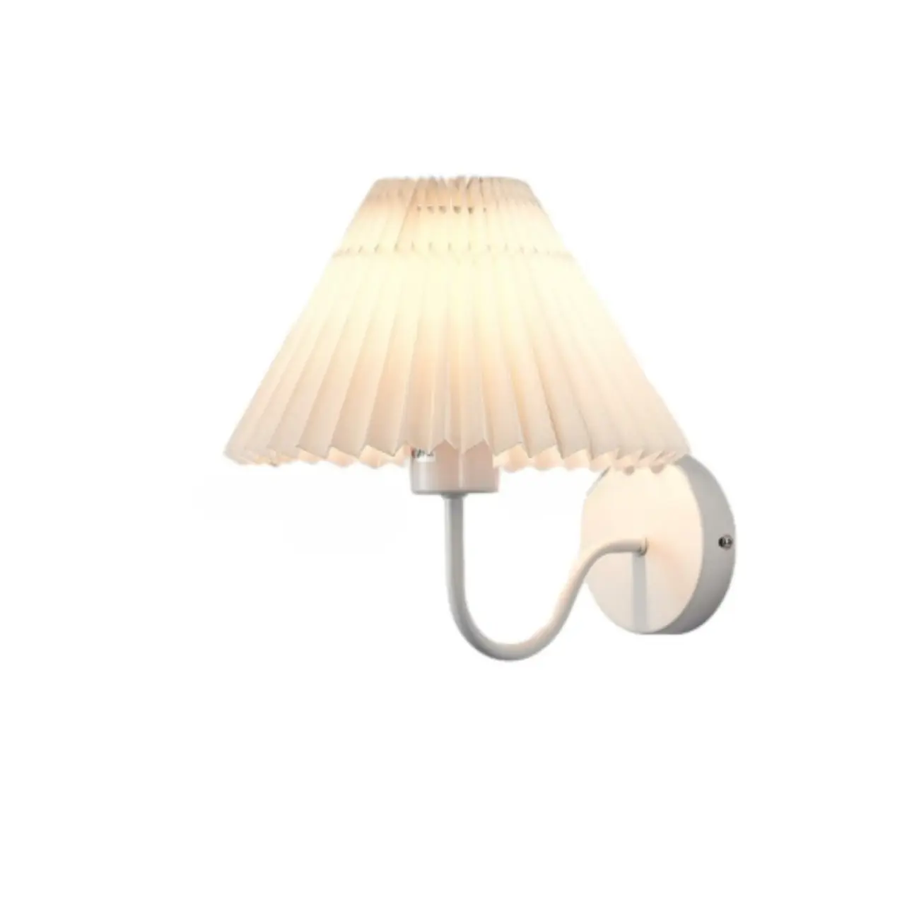 Classic Fabric Pleated Cone Shade Wall Sconce