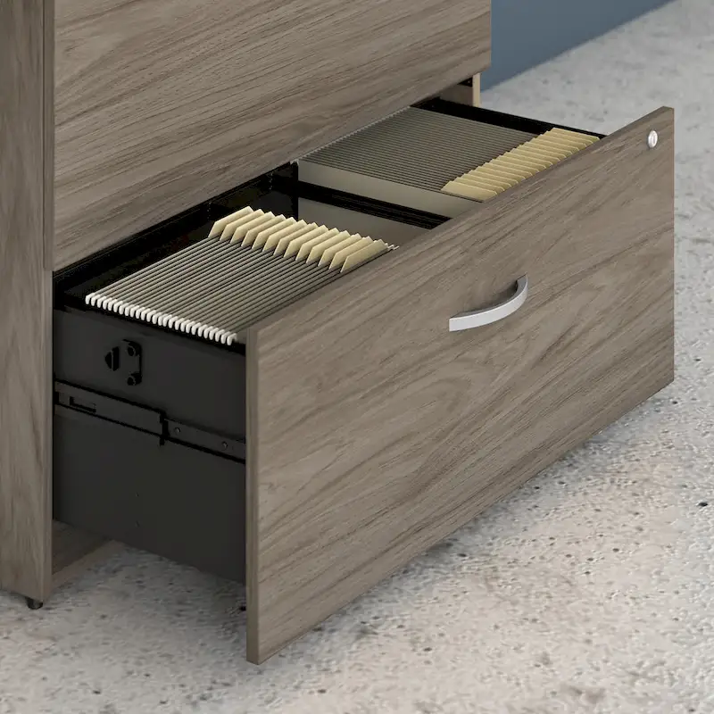 2-Drawer Lateral File Cabinet with Open Shelves