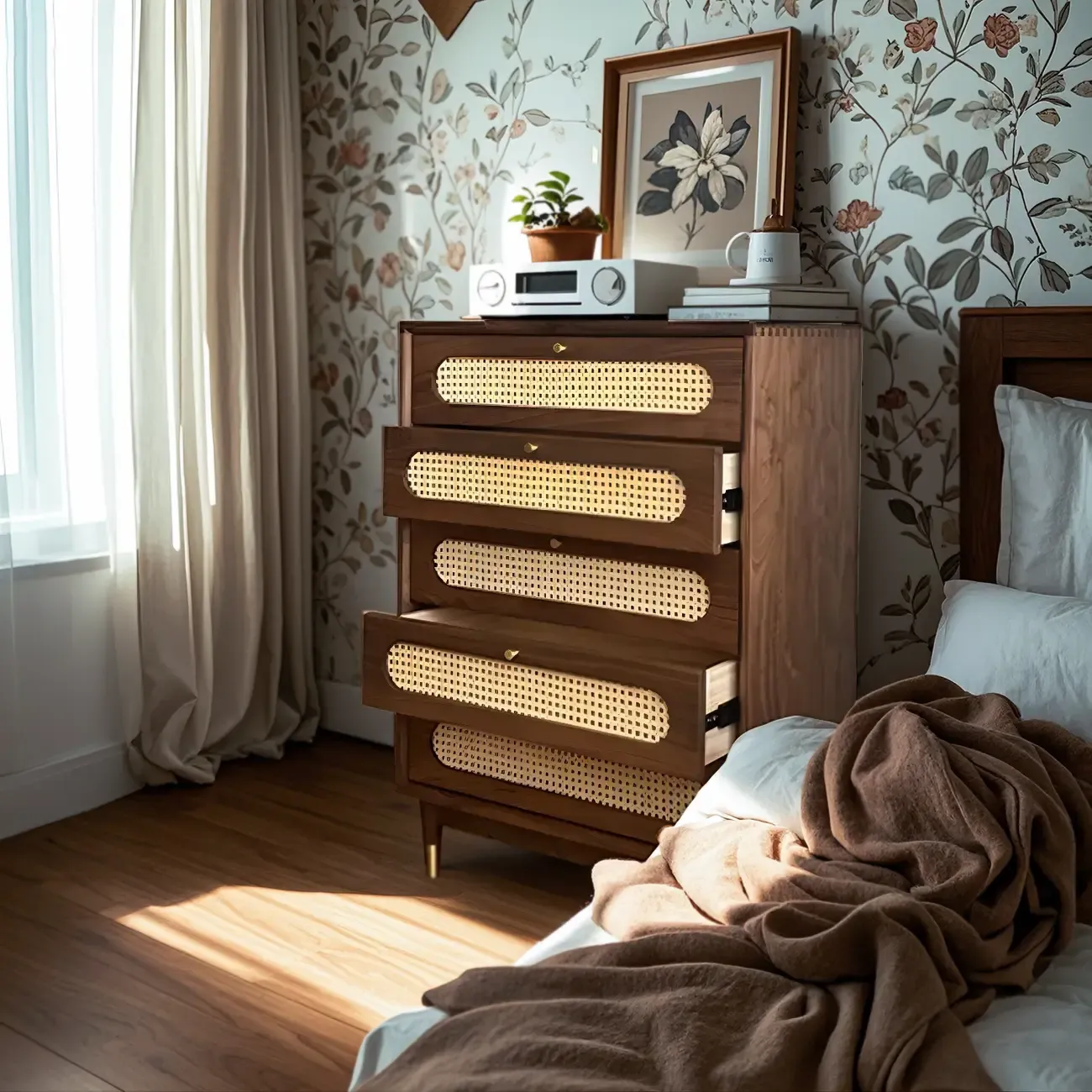 Traditional Dark Brown Wooden Dressers & Chests with Drawers