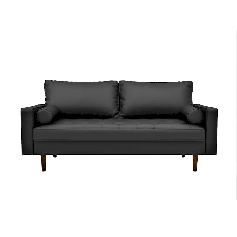 US Pride Lopez Faux Leather Mid-century Modern Sofa