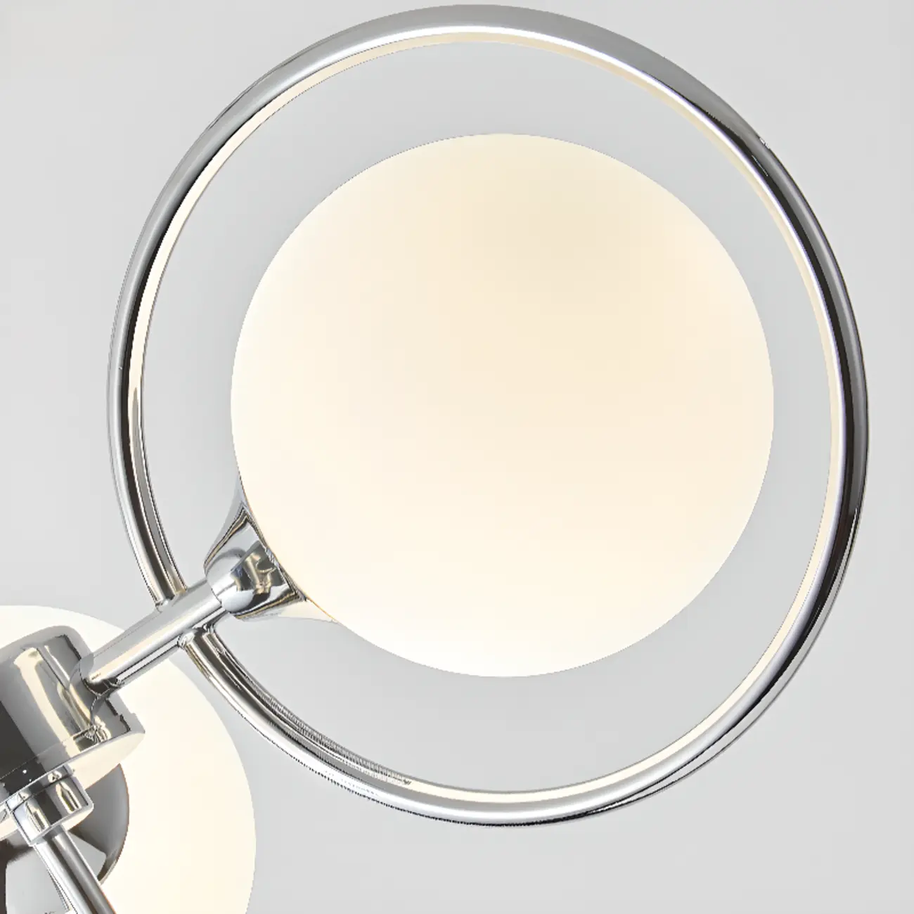 Modern LED Globe Chandelier with Circular Glass Design