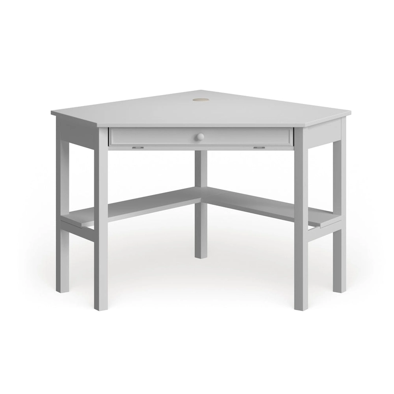 SEI Furniture Crescent White Birch Corner Desk