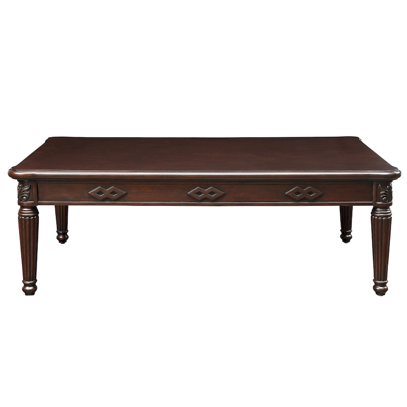 Espresso Coffee Table with Turned Legs