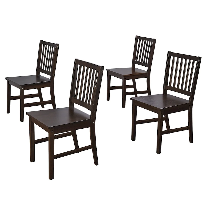 Simple Living Solid Wood Slat Back Dining Chairs (Set of 4)