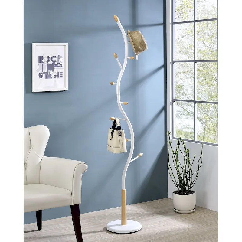 Roundhill Furniture Arles Metal Standing Coat Rack
