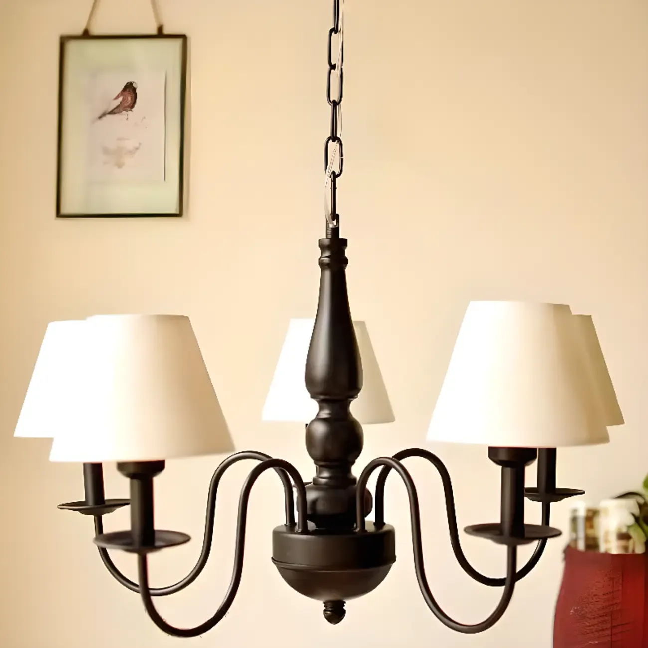 3-8 Lights Modern Classic Metal and Fabric Chandelier Light